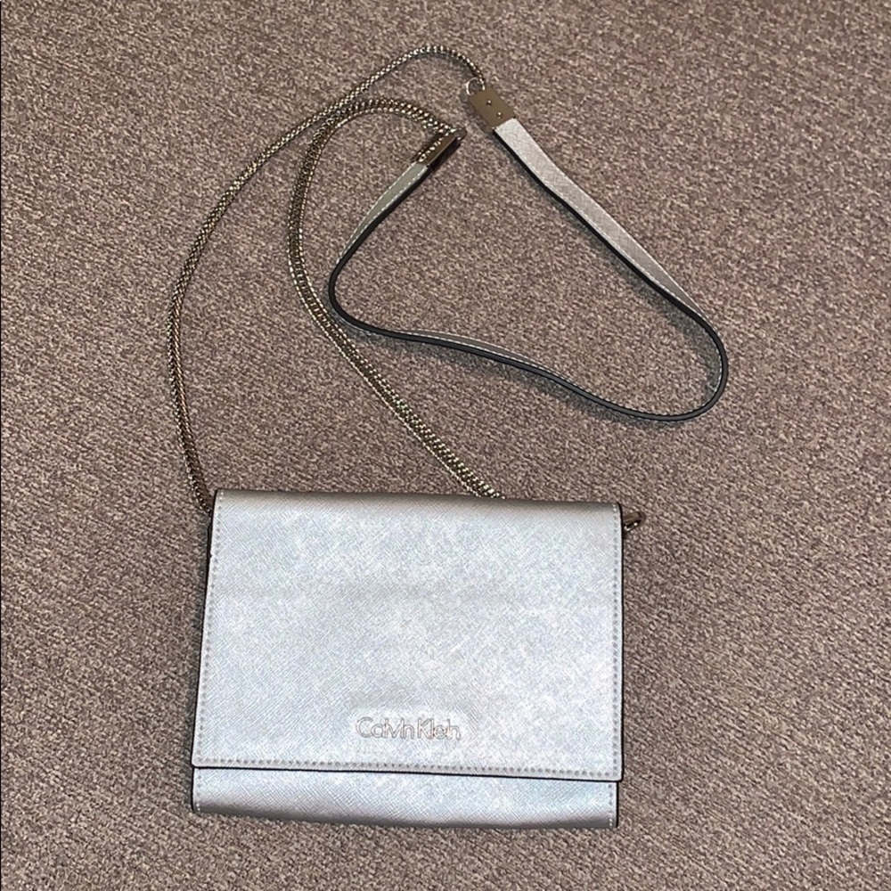 CALVIN KLEIN Silver Crossbody Bag - Never used